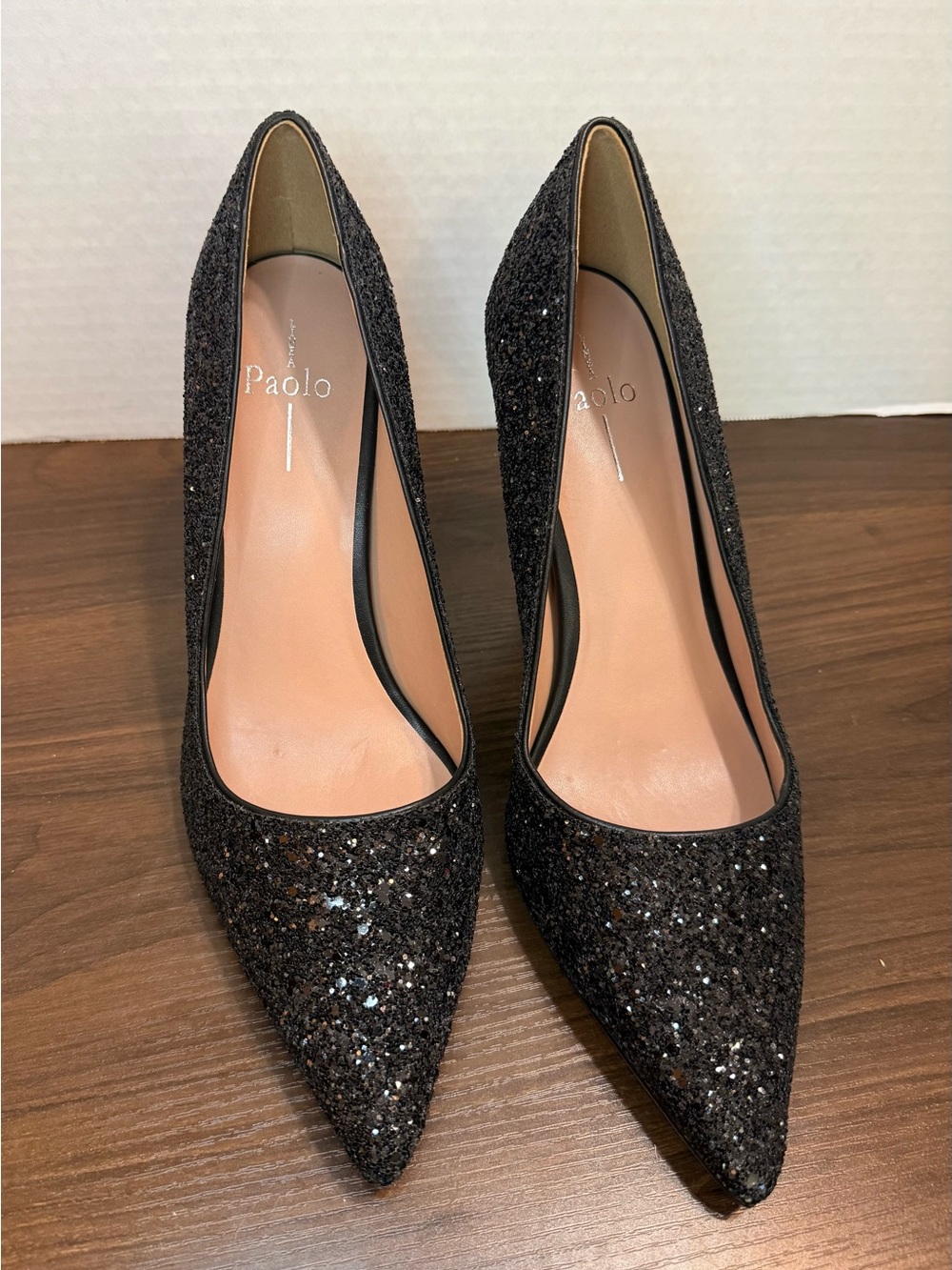 👠👠Dancing shoes! Linea Paolo Black Glitter Heels size 10